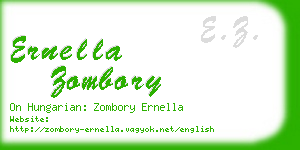 ernella zombory business card